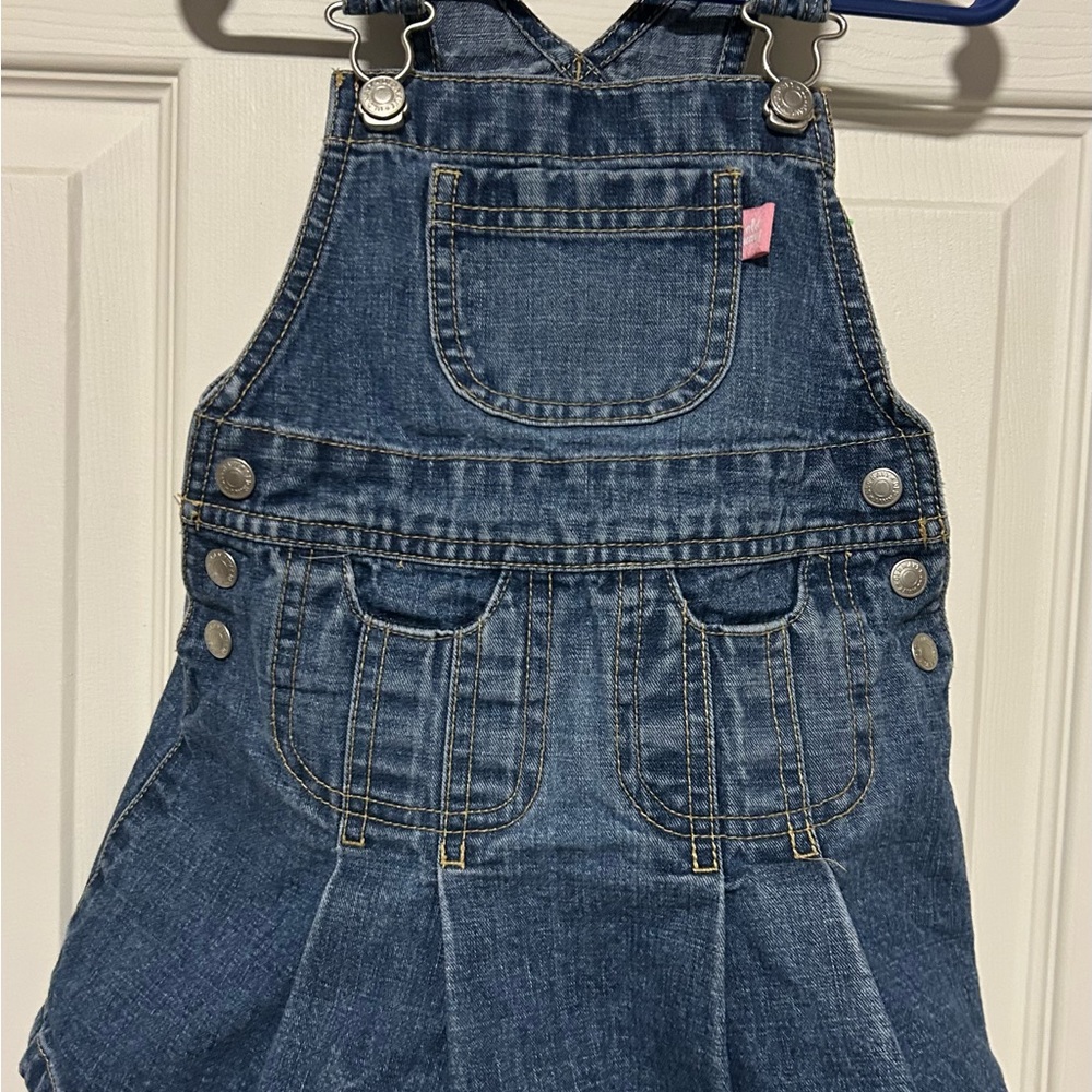 Vintage Old Navy Girl's Overall Blue Denim Jean Dress Skirt Toddler Girl Size 2T